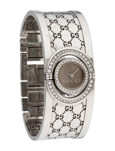 gucci diaon|Gucci watch with diamonds.